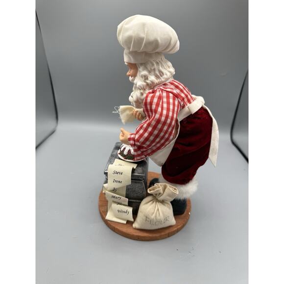 Santa Chef Baker Figurine with Stove Christmas Holiday Decor 11” - Picture 4 of 7